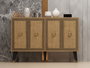 Hanah Home Consola Ansel - Roble zafiro, Dorado